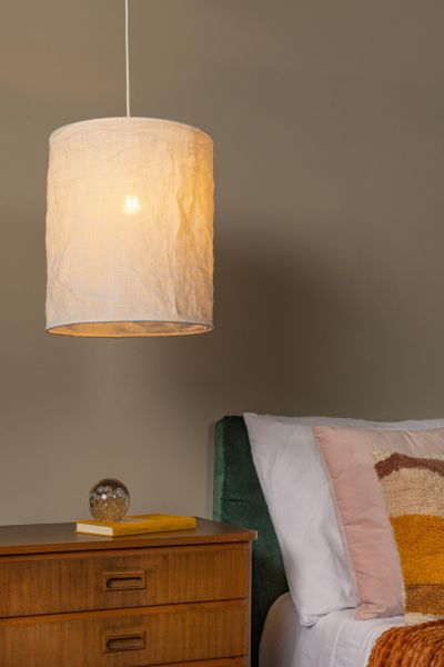 Lucide TISSAJA - Pendant light - Ø 30 cm - 1xE27 - White